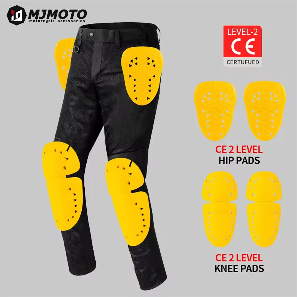 

Yellow CE Level 2 Motorcycle Pants Jeans Insert Protective Gear Pad Knee Hip Protection Thicken Motorbike Racing Riding Kneepads