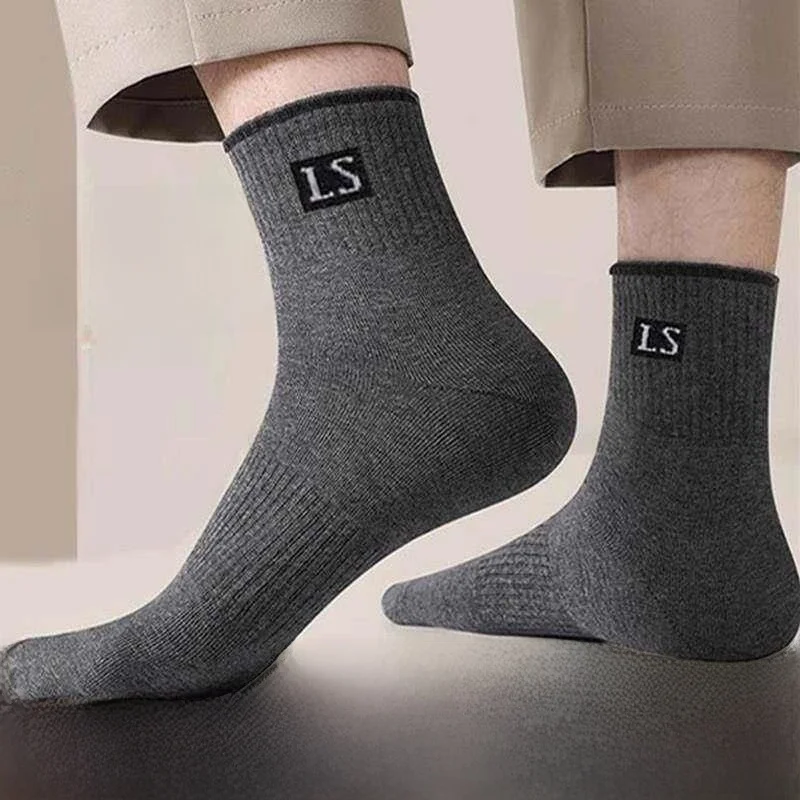 

Men's Mid-Calf Cotton Socks Pure Color Absorb Sweat Odor Control Spring Summer Breathable Comfortable All Day Wear Sports Socks