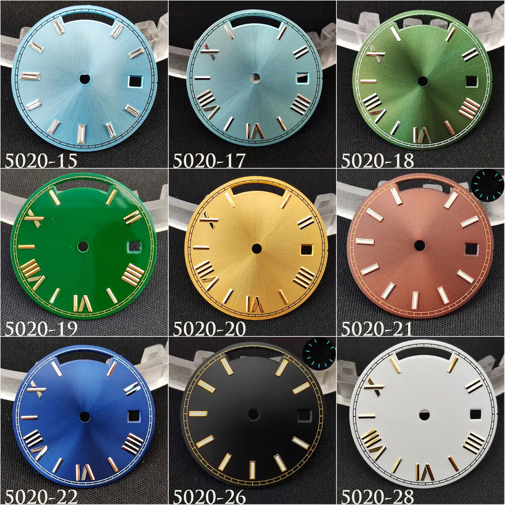 8285 Watch 8285 Dial 8285 Hand Man Watch Dual Calendar 29mm Dial Hand Blue Green Glow Accessories Dial Fit 8285 Movement