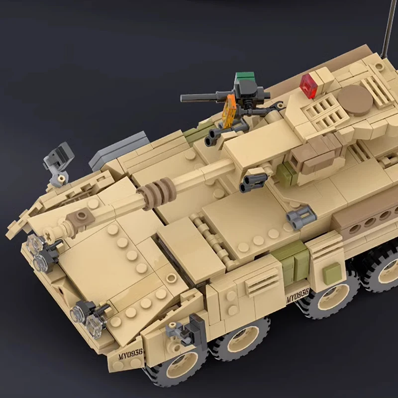군사용 M1128 이동식 총포 탱크 조립 블록 P-51 전투기 브릭 퍼즐 장난감 군인 장갑차 모델 성인 선물 홈데코