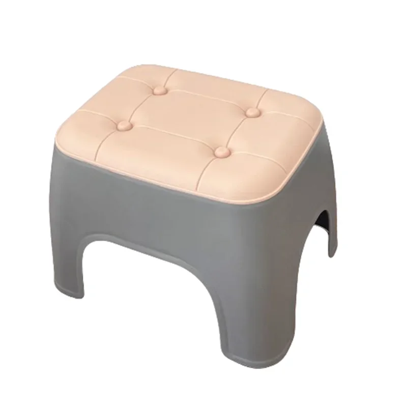 Nordic Design Vanity Stool Plastic Elegant Organizer Pouf Ottoman Stool Portable Entrance Sillas Para Sala De Estar Furniture