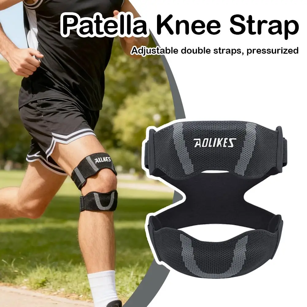 1PC Adjustable Sports Knee Braces Double Straps Breathable Knee Support Strap Patellar Tendon Stabilizer Band for Knee Pain