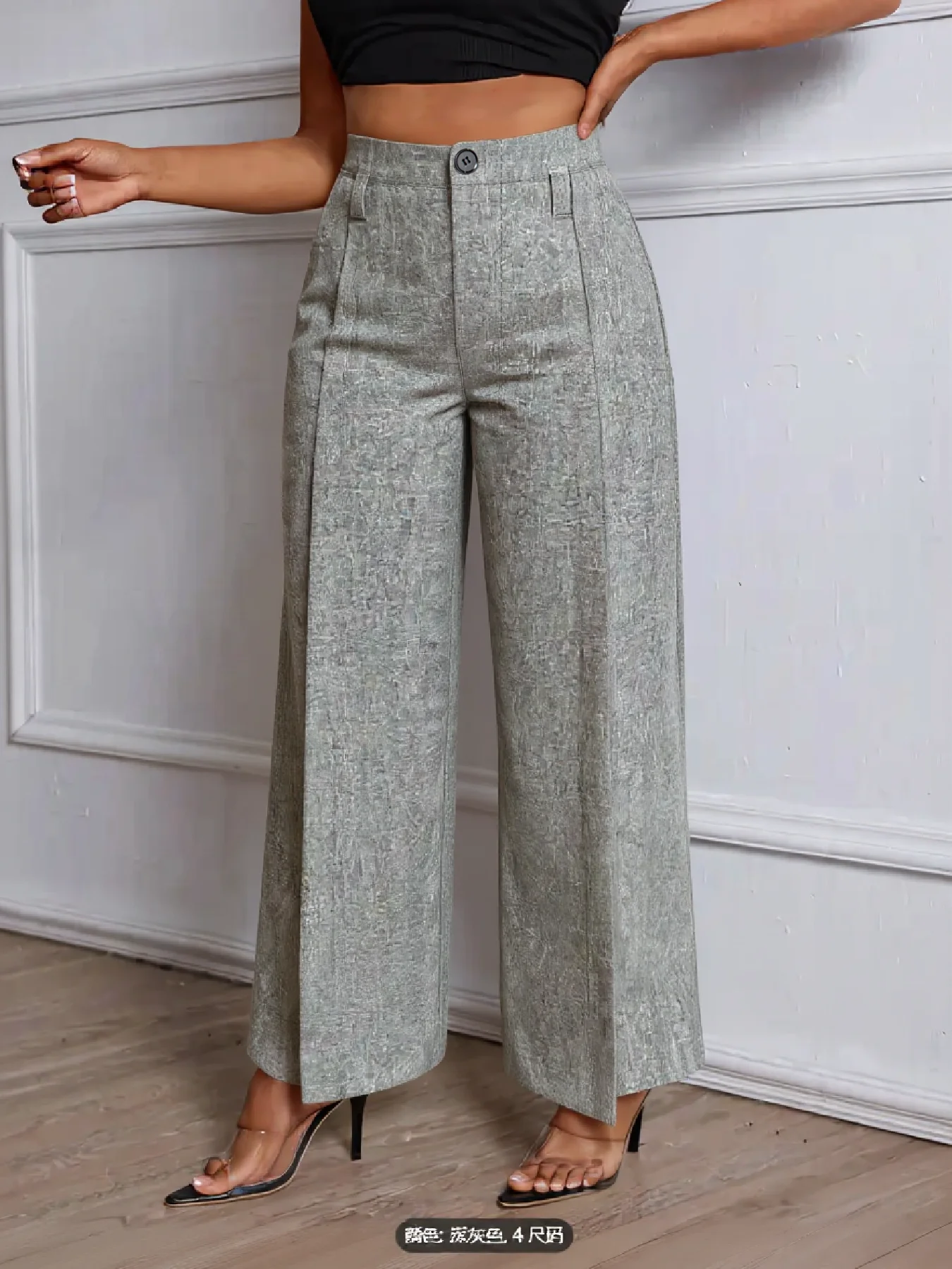 

Новые весенние женские широкие брюки больших размеров, однотонные удобные универсальные длинные брюки на пуговицах, модная элегантная повседневная одежда