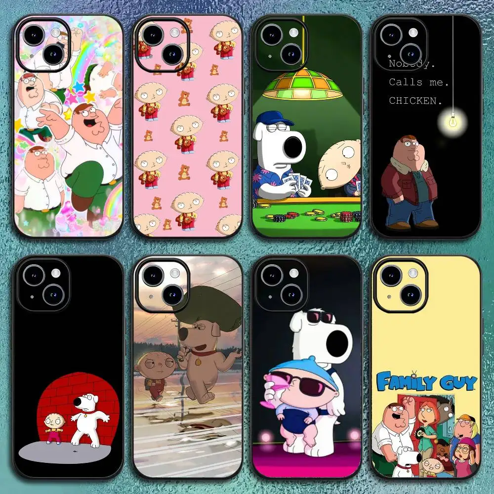 Чехол для телефона «Семья аниме» «Питер Гриффин» для iPhone 11, 12, 13, 14, 15, 16 Pro Max Plus, классический черный мягкий чехол Чехол для телефона «Семья аниме» «Питер Гриффин» для iPhone 11, 12, 13, 14, 15, 16 Pro Max Plus, классический черный мягкий чехол