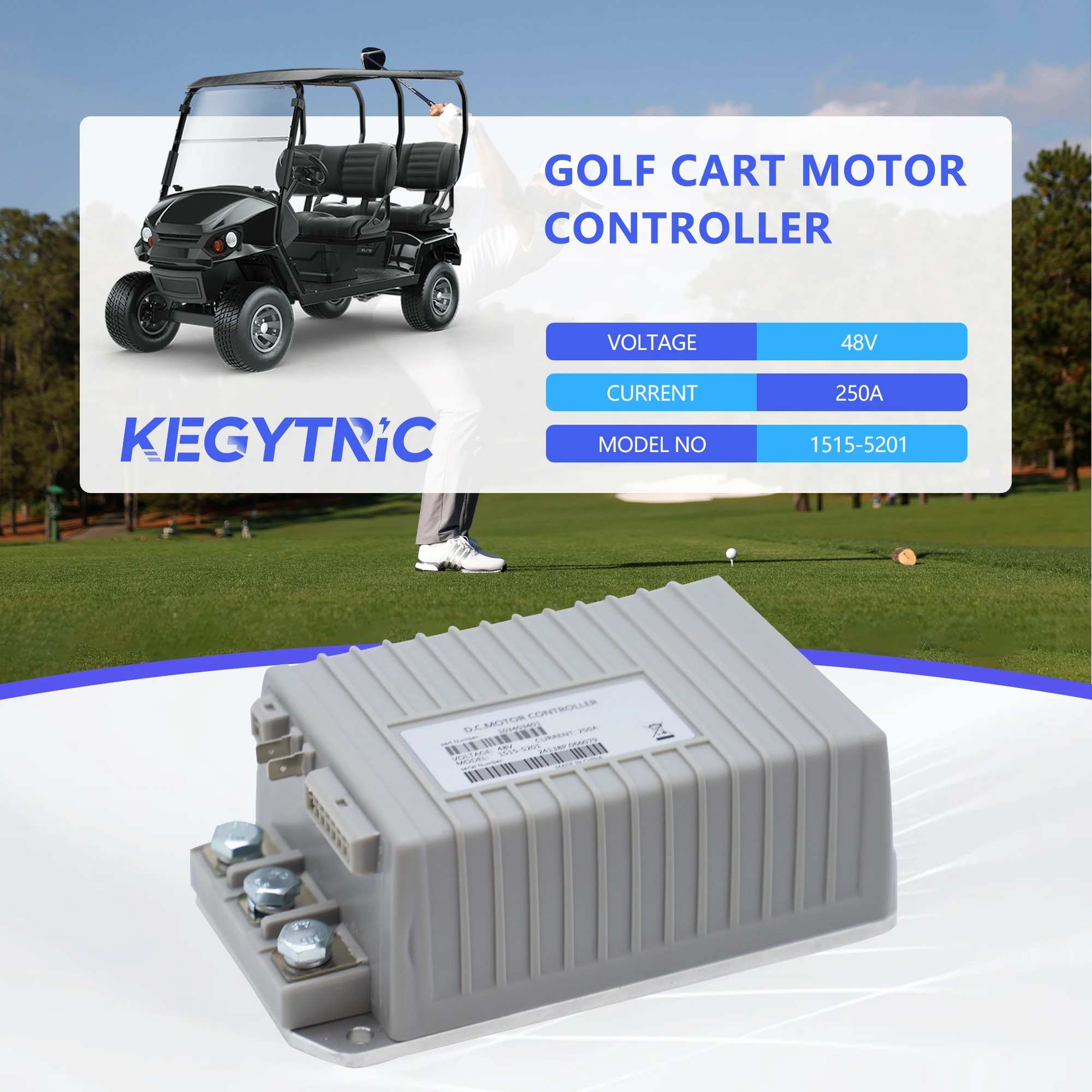 

1515-5201 DC Motor Controller 48V 250A Golf Cart Electronic Throttle Controllers for Club Car Precedent 2009-UP 103403401