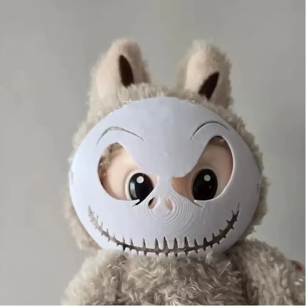 Masque Labubu de 17cm, poupée mignonne V1 V2 V3, accessoires d'halloween, jouets doux à collectionner, décoration de maison à la mode