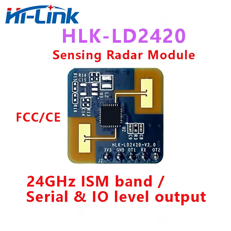 Hi-Link New 24G HLK-LD2420 Intelligent Low Power Consumption MMwave Sensor Human Presence Sensing Radar Module High Sensitivity