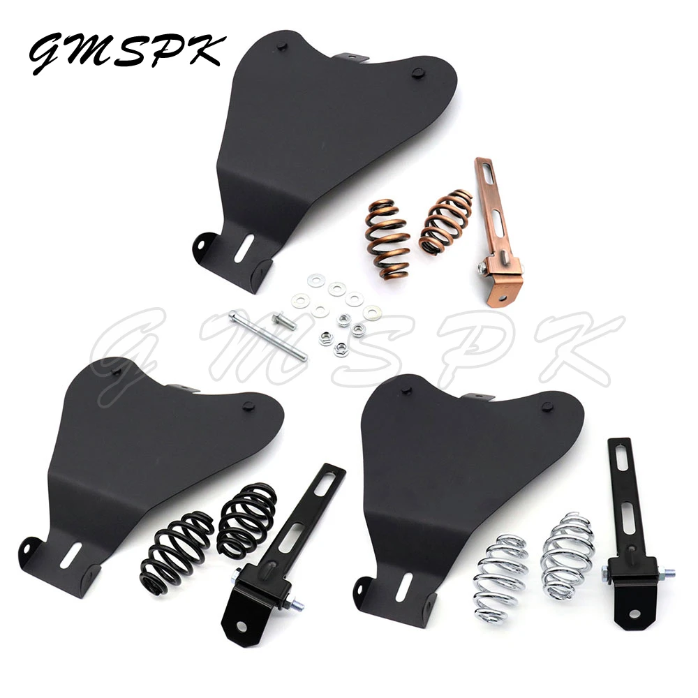 

Motorcycle Solo Seat Kit Spiral Springs Baseplate Mounting Bracket Fit for Harley Sportster XL883 1200 Dyna Bobber Chopper