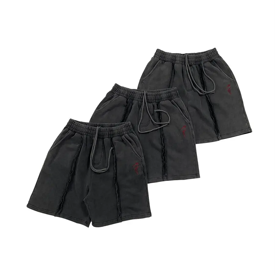 

Thug Club Loose Embroidery Washed Old Drape Casual American High Street Shorts