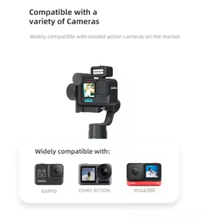 Photography  FALCON Plus 3-Axis Handheld Gimbal Stabilizer For Action Cameras Gopro Insta360