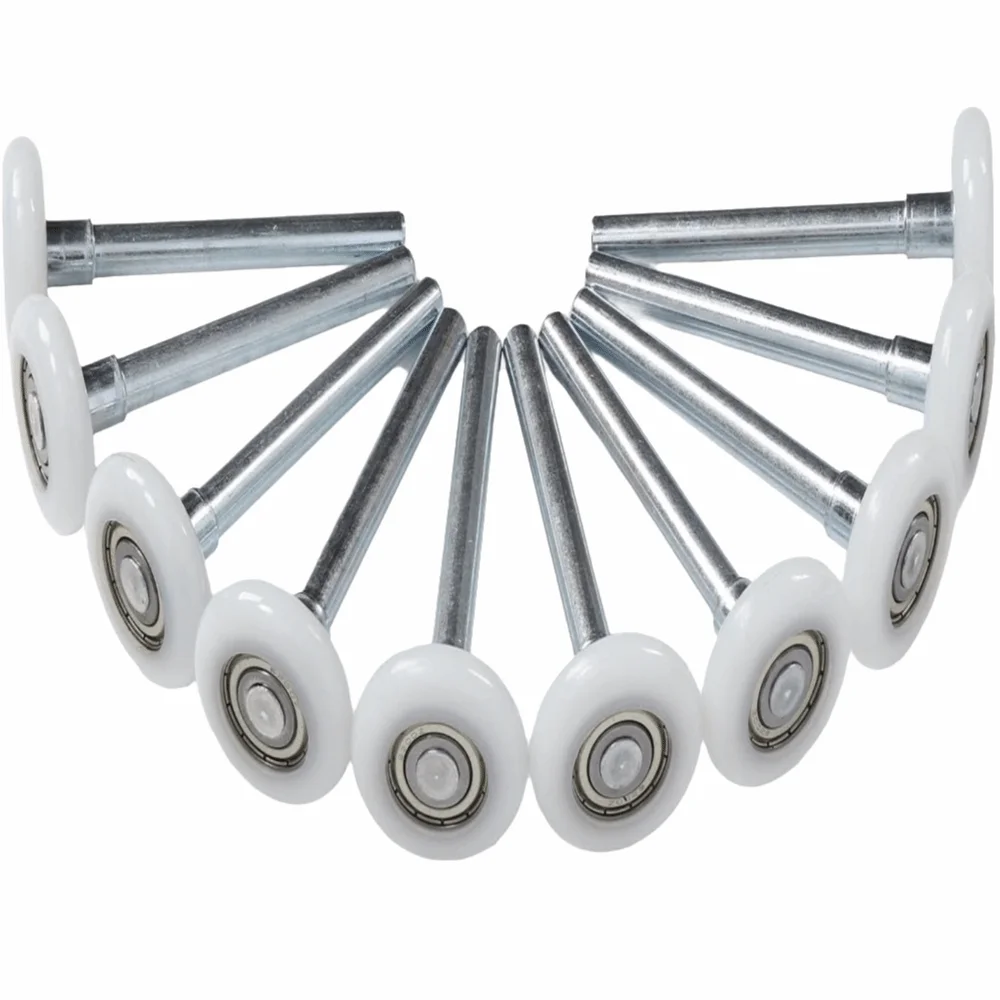 10 pcs set Stainless Steel Nylon Garage Door Rollers Sealed Bearing Low Noise Garage Track Rollers 4.72 Inch