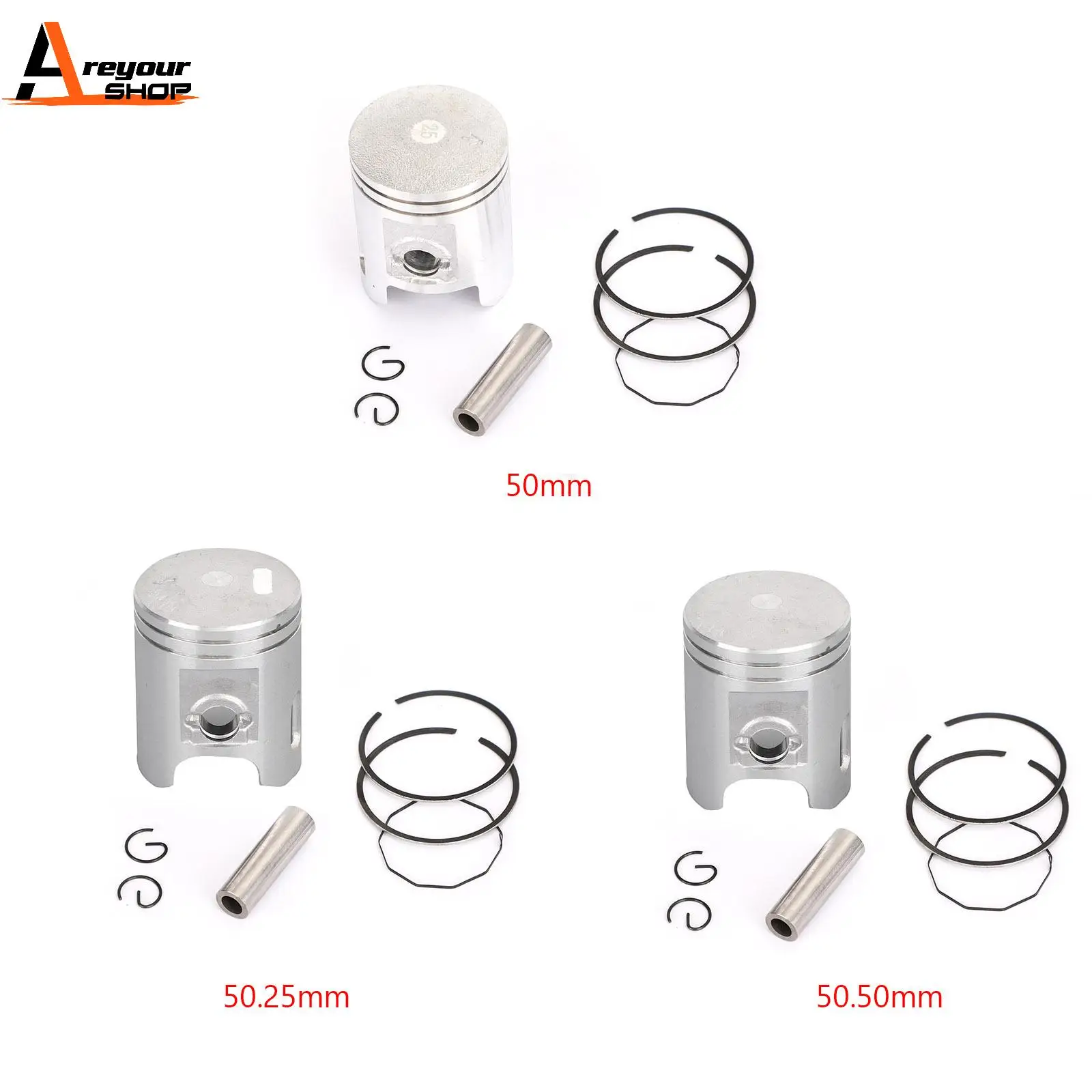 Zestaw pierścieni tłokowych Areyourshop dla Yamaha Jog 90 1991-1997 Ya90 Axis 90 1990-1997 3VR-11631-00-96 Motor Patts
