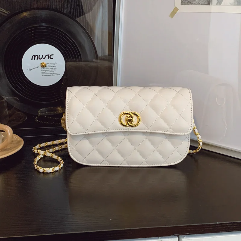 

2025 Chain Strap Shoulder Bag, Luxe Crossbody Purse for Women, Designer Box Tote, Minimalist Day to Night Bag Textured Sling Bag