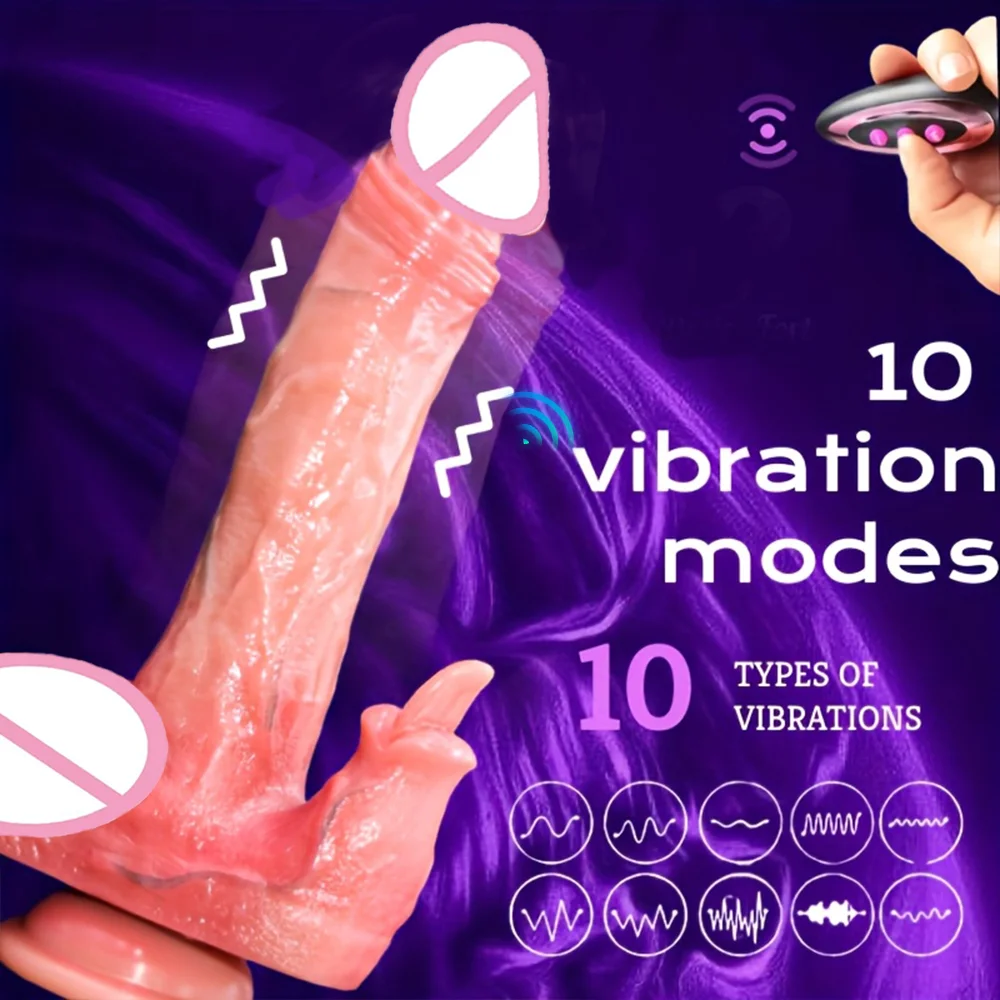 9 Inch Realistic Thrust Dildo Vibrator for Couples with 360° Swivel Heating Function Retractable Suction Cups Liquid Silicone G-Spot Anal Sex Toy for Male Female - view 6