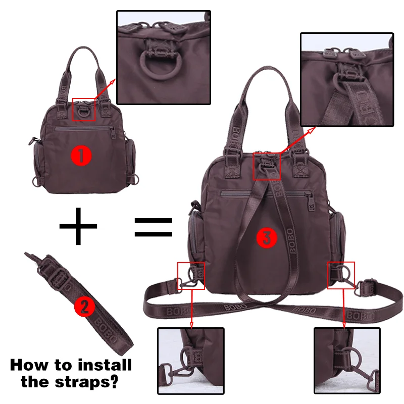 Versatile Lightweight Women's Backpack Multi-pocket Unisex Crossbody Bag Lightweight Preppy Bags for Women Fit for School Bag - view 6