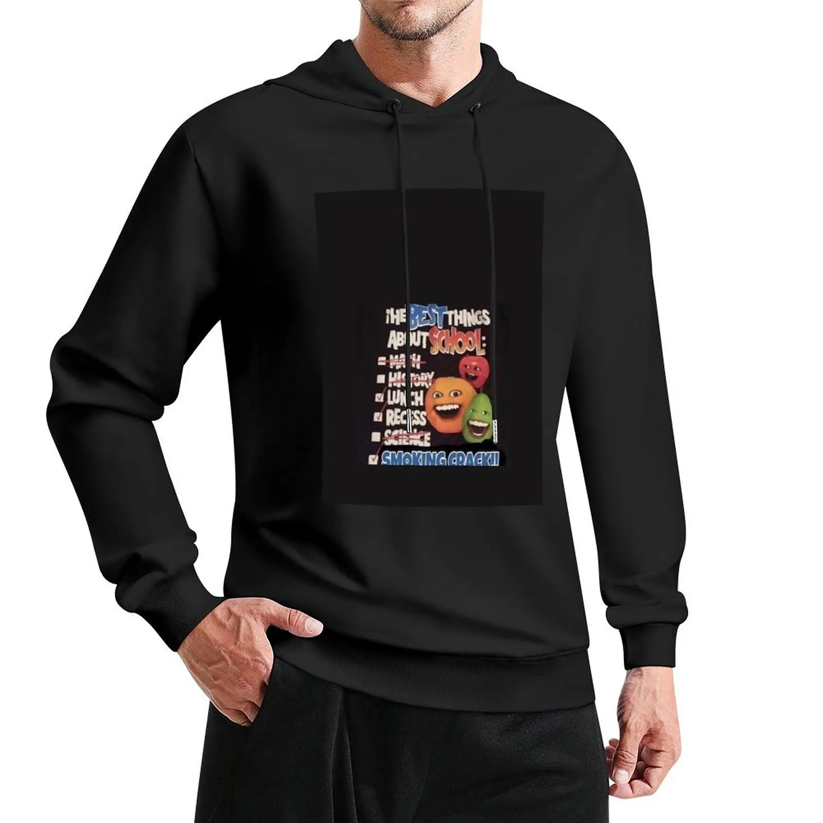 Annoying Orange Best Things About School Pullover Hoodie men clothes men's winter sweater tracksuit men