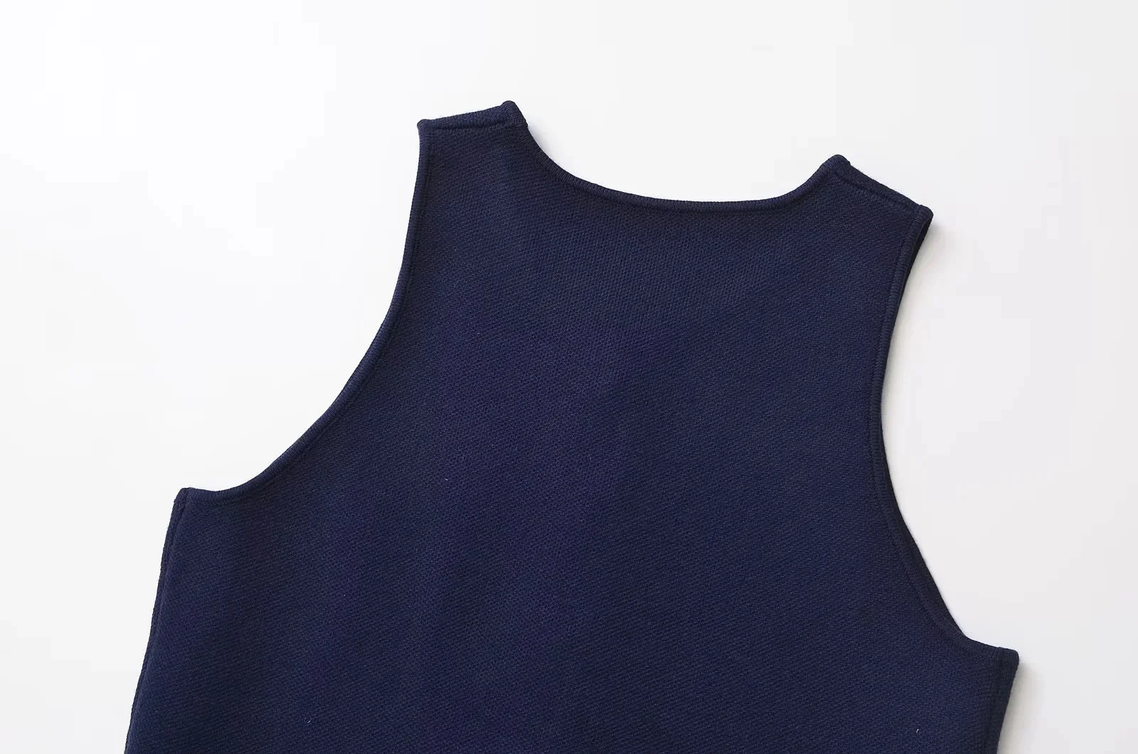 TRAF-Colete de malha sem mangas feminino, suéter fino assimétrico, branco e azul, colete curto, outono, outono, 2024