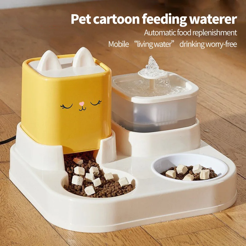 Cat Water Dispenser Cat Food Automatic Feeder Pet Cat Drinker Automatic Cat Bowl Dog Bowl Pet Supplies