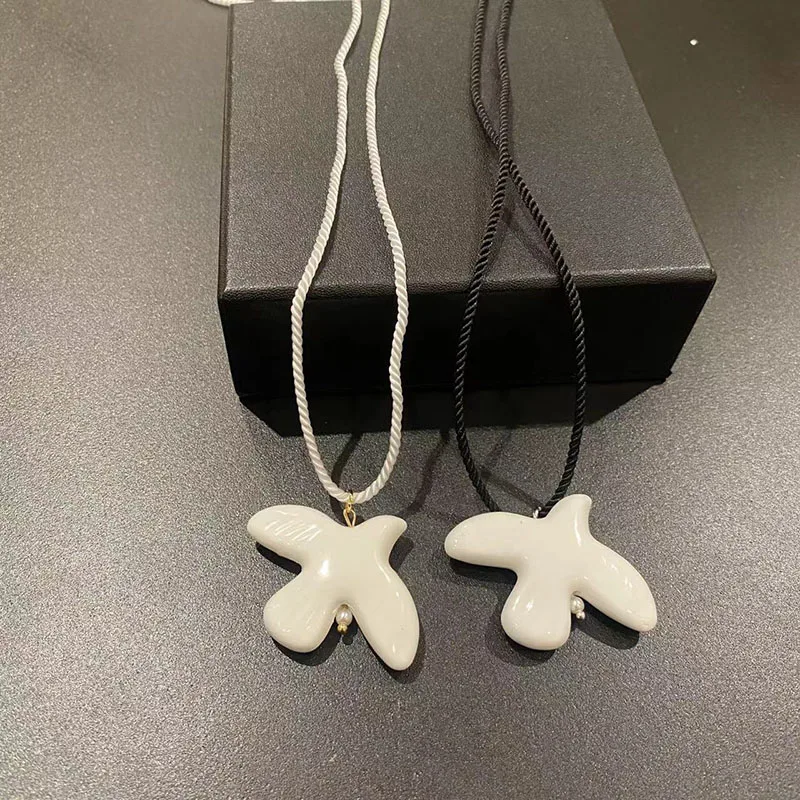 New Fashion White Peace Dove Pendant Necklace for Women Vintage Metal Geometric Round Ear Hoop Jewelry Girls Gift image 4