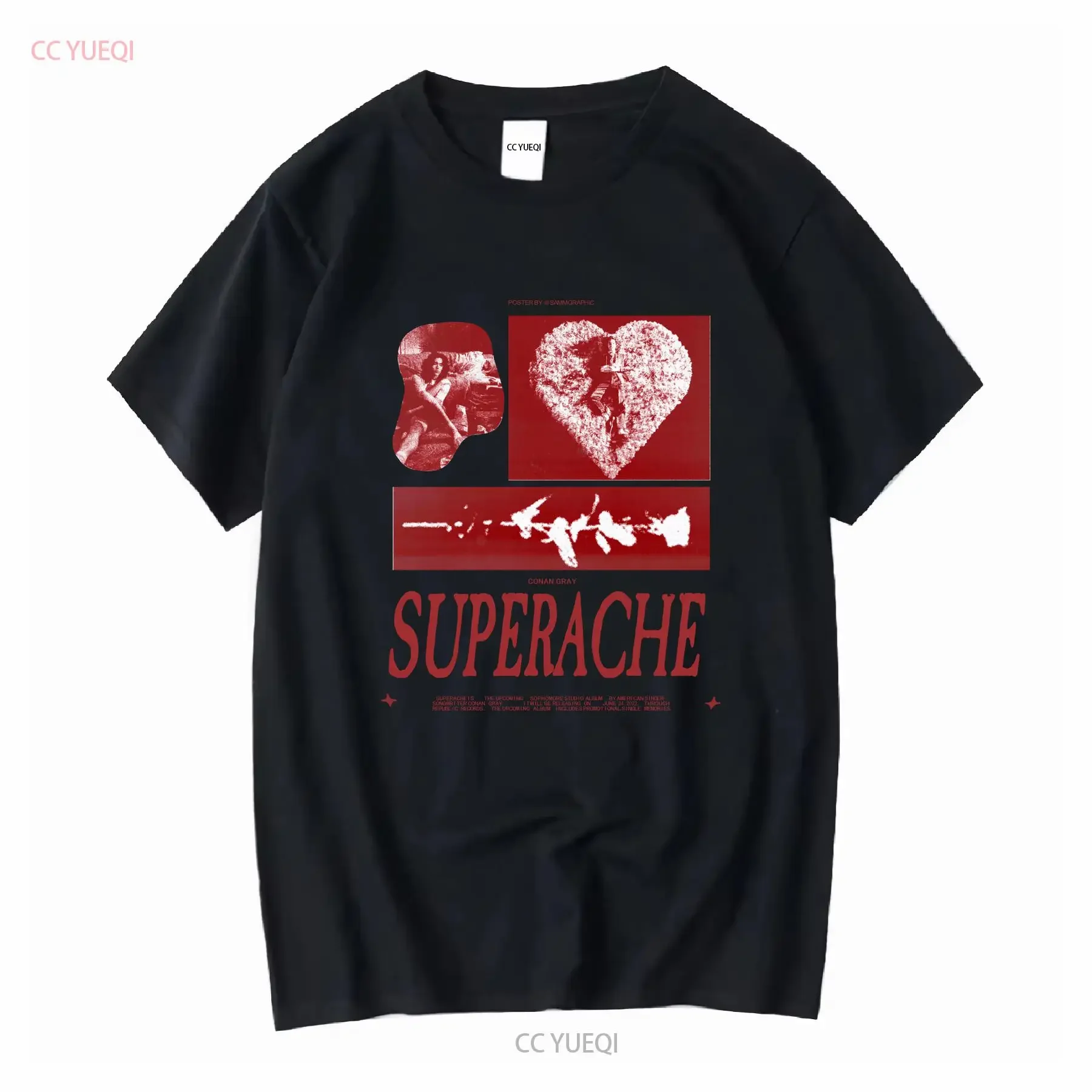 Superache T Shirt CONAN Music GRAY Vintage Album Fan Crewneck SweaT vintage Washed Unisex Versatile Stylish fashion homme