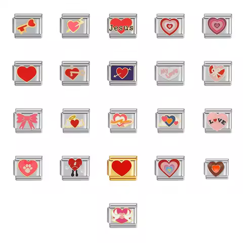 Italian Charm Store Italian Charm Bracelet 9mm Diy Lover Heart Series