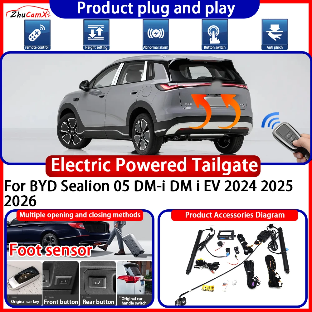 Electric OEM Powered Tailgate for BYD Sealion 05 DM-i DM i EV 2024 2025 2026 Anti Pinch Smart Intelligent Control Gate Lift Kit