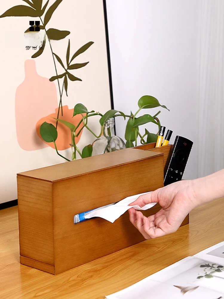 dodeka-wooden-japanese-style-multi-function-tissue-box-remote-control-storage-box-living-room-coffee-table-desktop-high-end