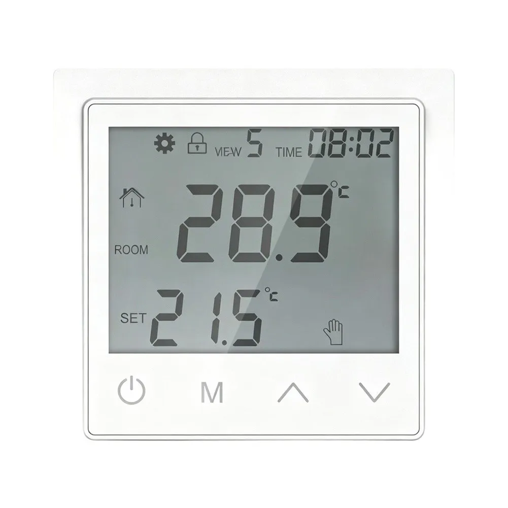 MH1828B Digital Thermostat for Electric Underfloor Heating Weekly Programming LCD Screen Lock AC85V-265V Input