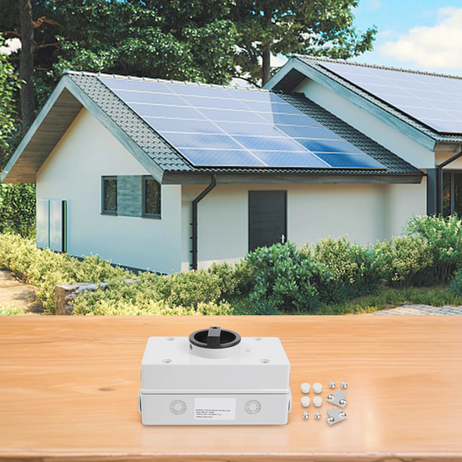 

1PC Solar Isolator Switch IP66 2P 16A/1000V Solar Photovoltaic Load Switch Outdoor Waterproof DC Isolator Circuit Breaker