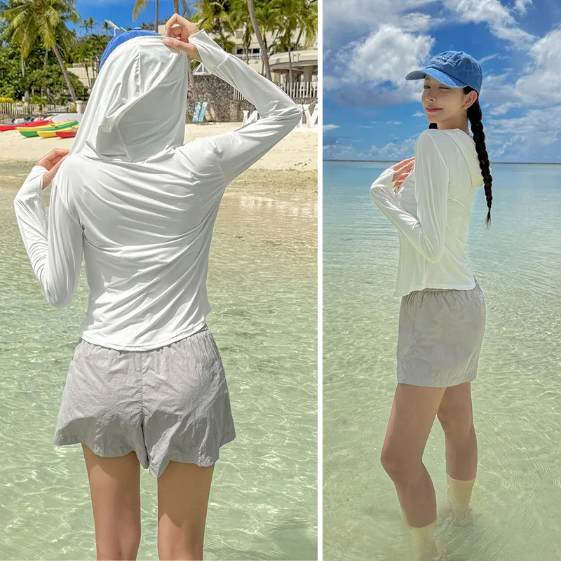 Women's Long Sleeve Sun Protection Rash Guard 4Piece Swimsuit Set Swimming Shirt+Shorts Tracksuits Beachwear