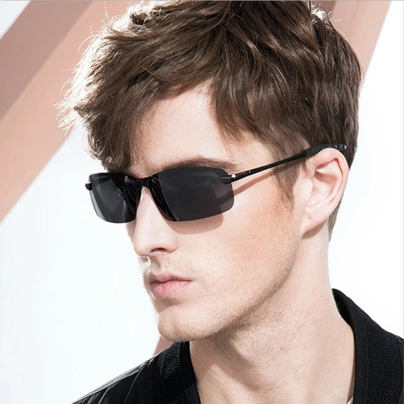 

Night Vision Glasses Men Anti-Glare Driving Half Frame Sunglasses for Driver Outdoor Sport Goggles Women Day and Night Eyewear