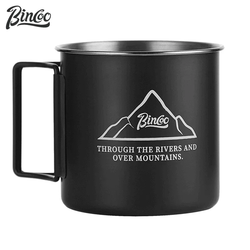 

Bincoo 300ml Outdoor Coffee Mug Folding Portable Coffee Cup 304 Stainless Steel for Camping Home