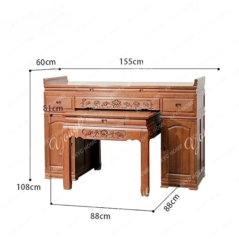 

Solid Wood Altar Buddha Table Chinese Style Shrine Altar Incense Case Temple Offering Table Household God Table