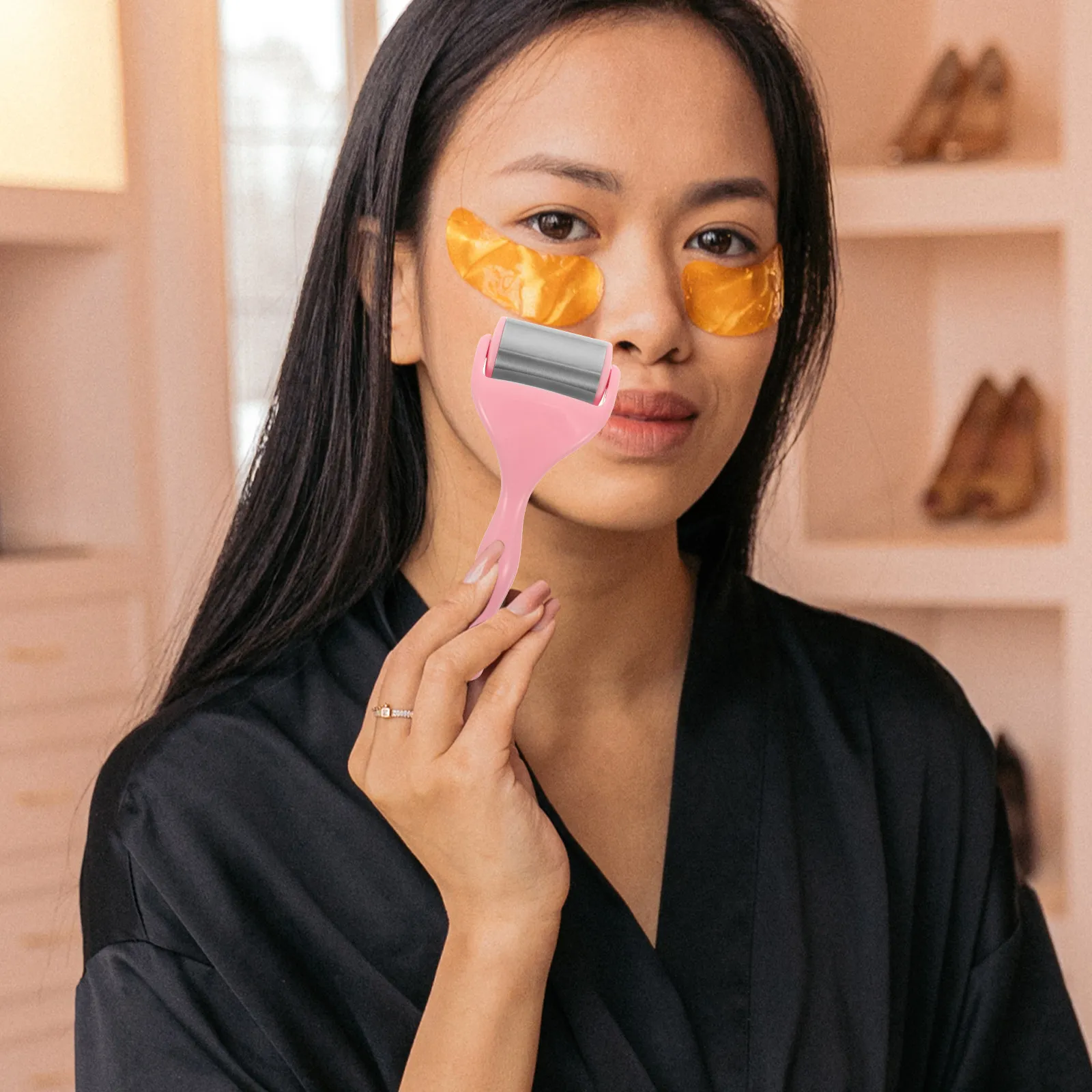 Rolo Facial Refrescante para Mulheres, Massageador de Cuidados com a Pele, Rolo Facial de Gelo para Alívio da Fadiga Ocular, Ferramenta de Escultura Facial e Relaxamento