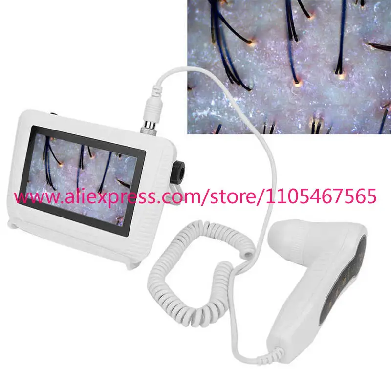1PCS 50X/200X Enlarged Skin Analyzer Beauty Products Rechargeable Hair Analyzer Oil Moisture Pigment Scalp Scanner Detector
