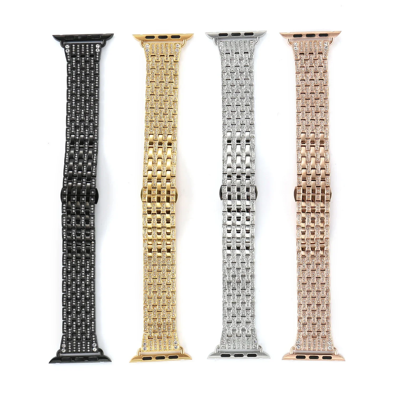 Luxury Diamond Bracelet For Apple Watch Ultra 49mm 41 45mm 38mm 40mm For iWatch Series 8 7 4 5 6 44mm 42mm Women Metal Wristband