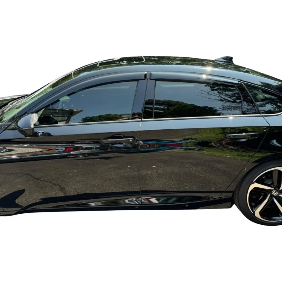 20182022 واقيات المطر الشريطية لهوندا أكورد سيدان حاجب النافذة الجانبية منحرف 10th Gen LX EXL Sport Touring دائم تنفيس Shad #2