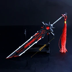 Genshin Impact Game Peripheral Diluc Wolf's End Static Great Sword Model Alloy Cosplay Weapons Craft Toy Keychain Pendant 21cm