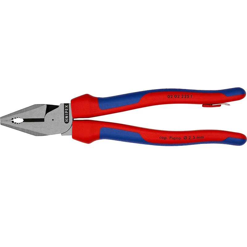 KNIPEX 02 02 225 T Pliers 8.8-inch Labor-saving High Leverage Combination Pliers 410Grams Easier Cutting Powerful Gripping