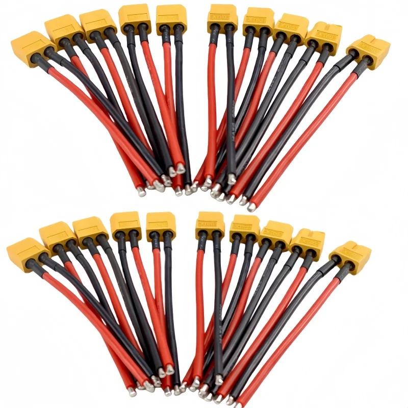 5/10 Parallelstecker für XT60-Stecker und Buchsenbatterie mit flexiblem Silikonkabel, 14 AWG, 10 cm RC-LiPo-Batteriemotor – Detail 1