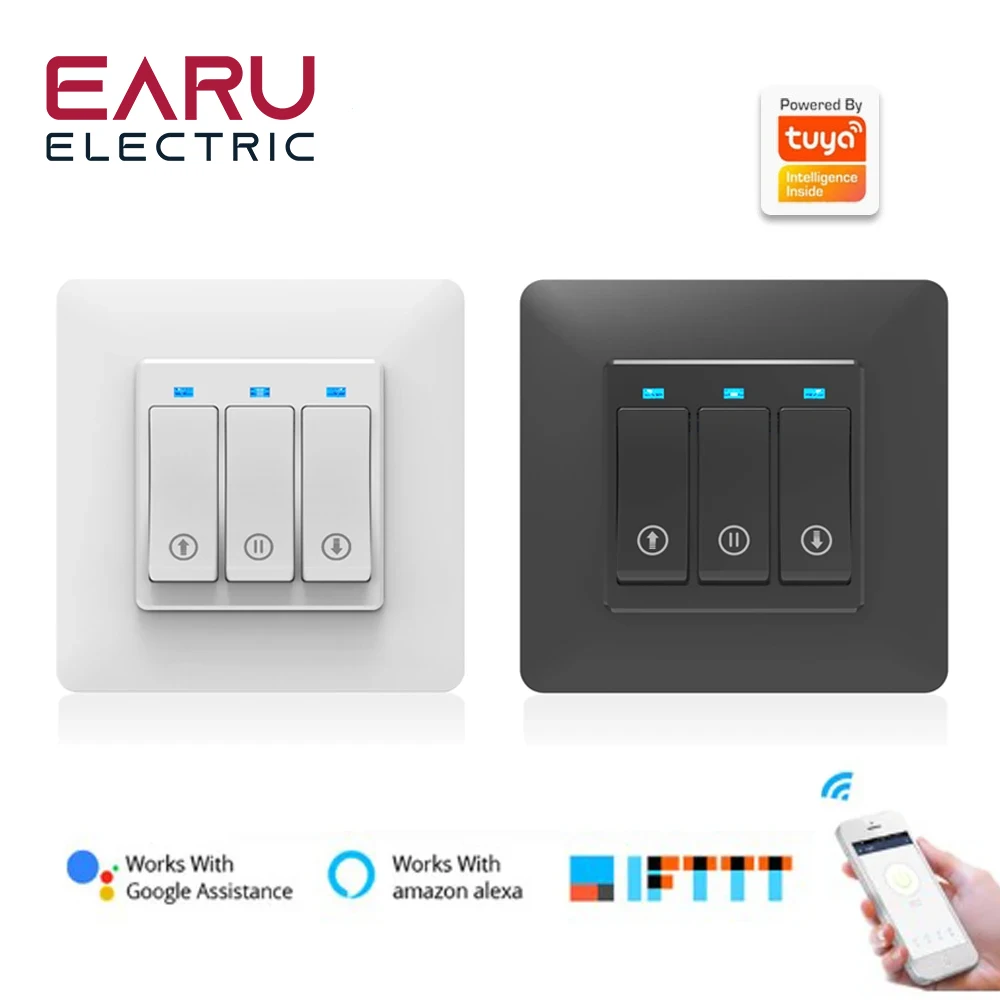 Controlador de interruptor de cortina con temporizador WiFi para persiana enrollable, Motor eléctrico TUYA Smart Life, automatización del hogar inteligente, Google Home, Alexa