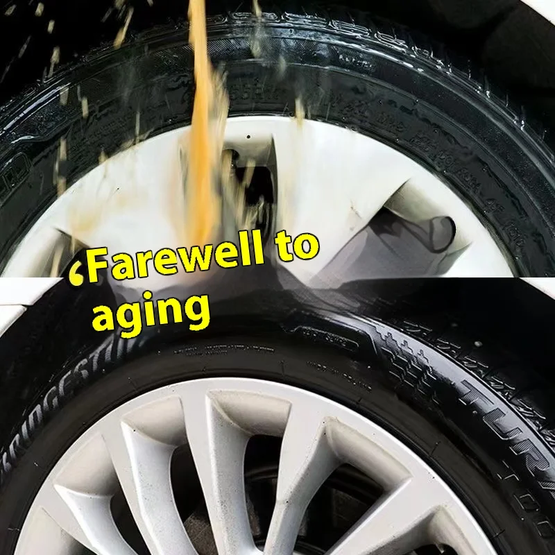 Car tire wax brightener protects tire oil, precious wax polish maintenance, anti-aging, long-lasting blackening, cleaning and cl