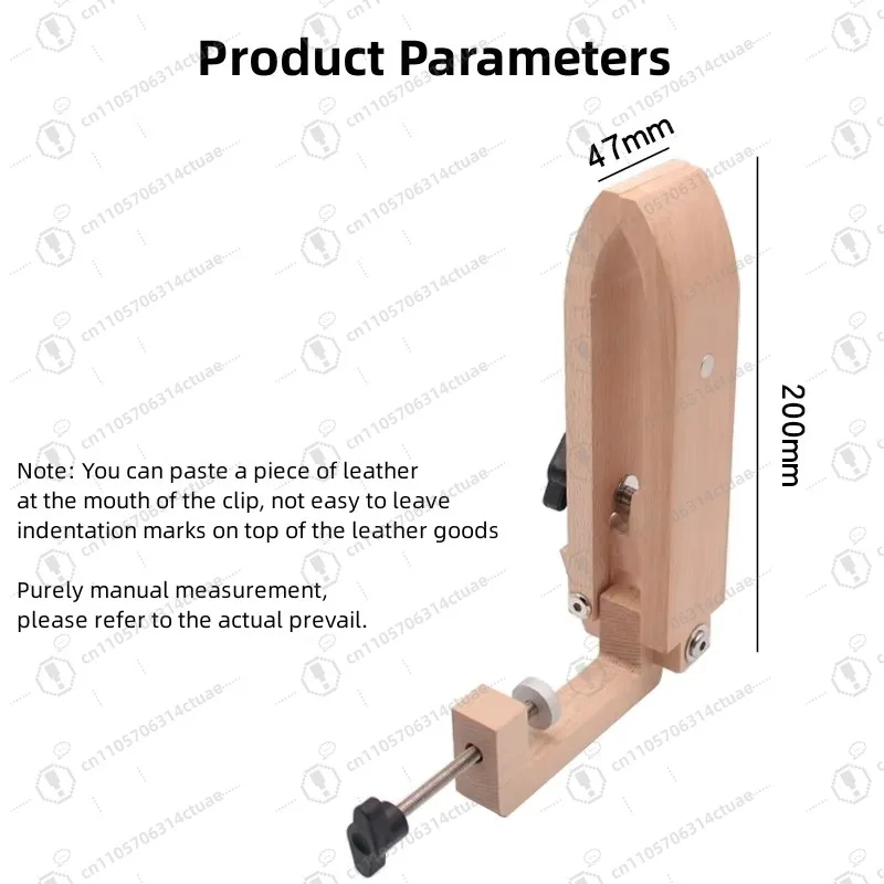 مشبك خشبي للخياطة اليدوية قابل للتعديل لقط سطح المكتب أداة خياطة جلدية قابلة للطي مشبك خيط الخياطة بنفسك #5