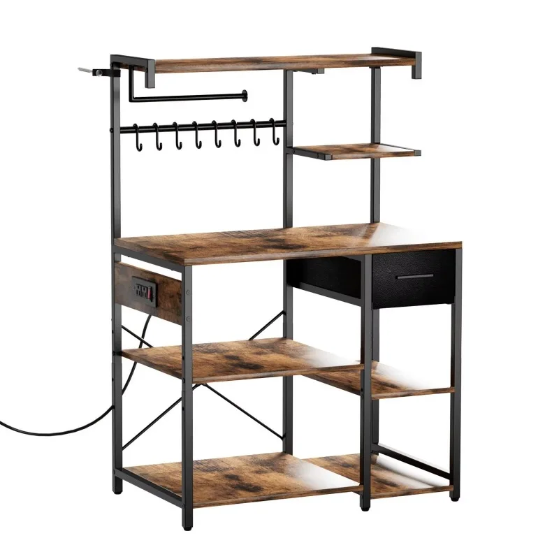 Kitchen X oven rack with 8 S-shaped hooks and 4.6-foot power cord holder with 8 towel hooks