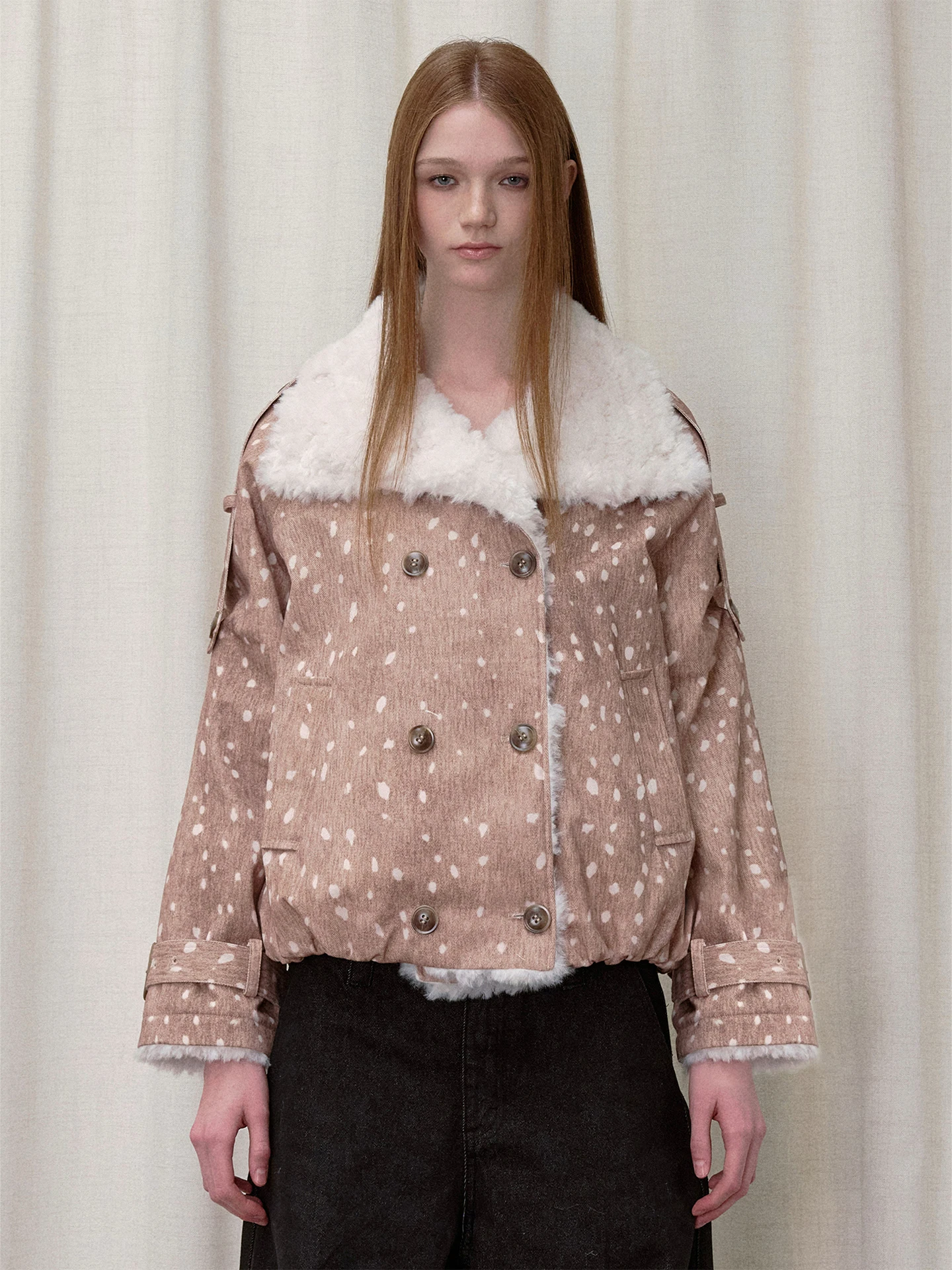 

Пальто-парка женское утепленное с воротником из овечьей шерсти, в стиле пэчворк, с длинными рукавами, на одной пуговице, стандартной длины, для повседневной носки