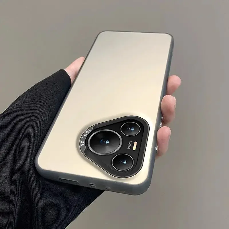 حافظة لهاتف هواوي بورا 70 الترا بورا 70 برو بورا 70 + بلس غطاء معدني غير لامع من الجلد أورورا