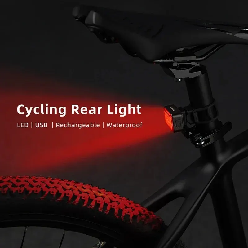 KINGSEVEN Bike Light 5 Modes Bicycle Rear Light MTB Safety Warning Tail Light Waterproof Riding Flashlight Bike Accessories