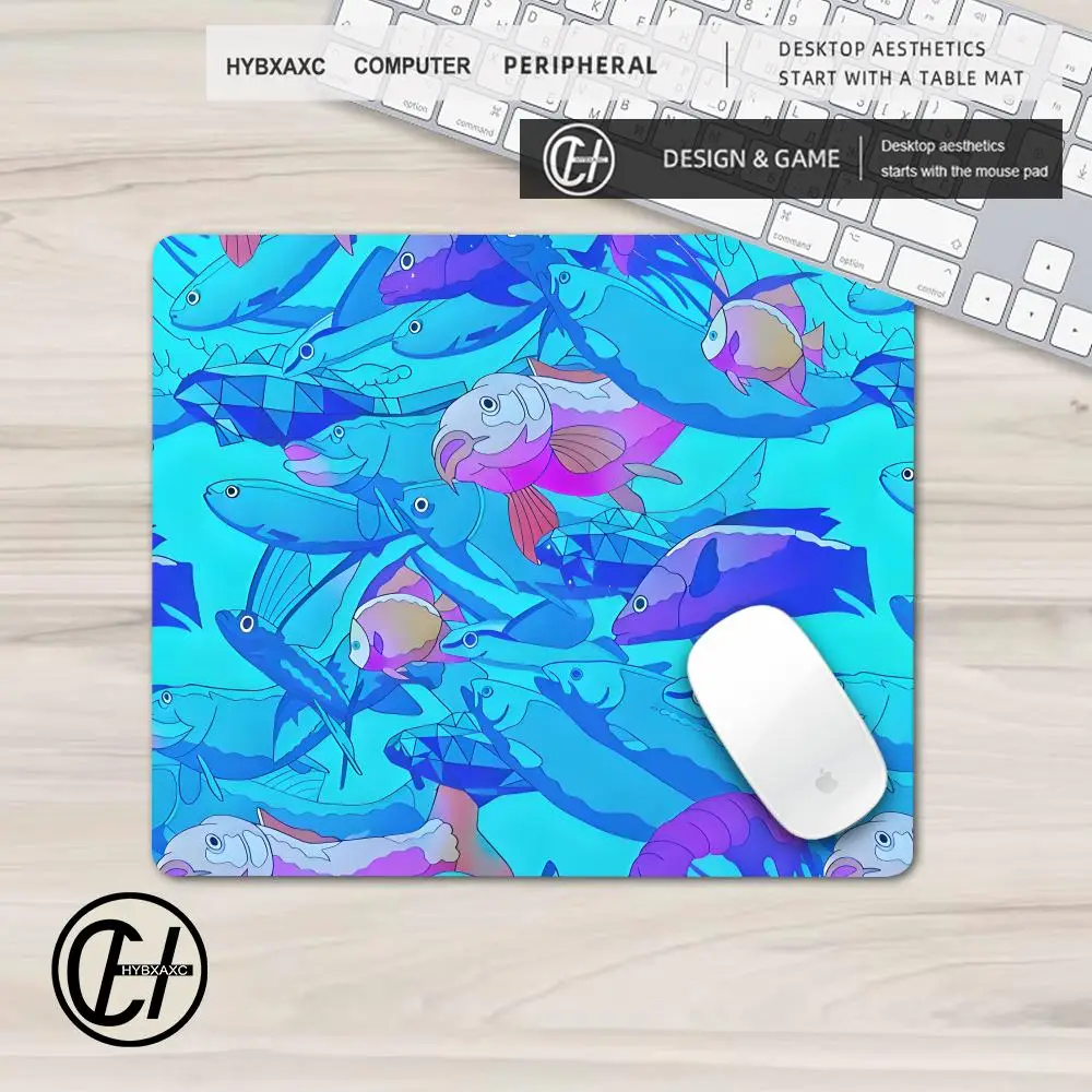 HYBXAXC Mouse Pad Cute Fish Desk Mat Artisan Mouse Pad Blue Desk Decoration Mousepad 45x40 Desk Accessories Computer Accessories view 2