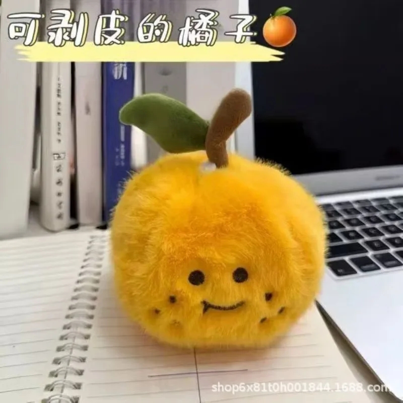 12cm Realistyczne, zdejmowane segmenty pomarańczy, pluszowa zabawka owocowa, miękka, symulacja jedzenia, breloczek, zawieszka do plecaka, zabawka z kreskówki, prezent