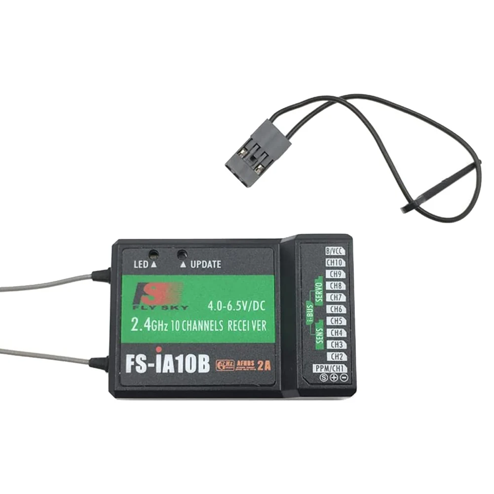 أفضل العروض FS-IA10B 10 قنوات استقبال استقبال مع مخرج PPM/IBUS/PWM ل RC ناقل موجات الراديو FS-I6X FS-I6 I6S